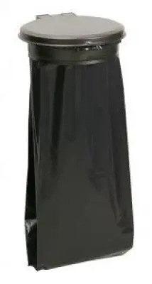 Support sac poubelle mural avec couvercle - 110L